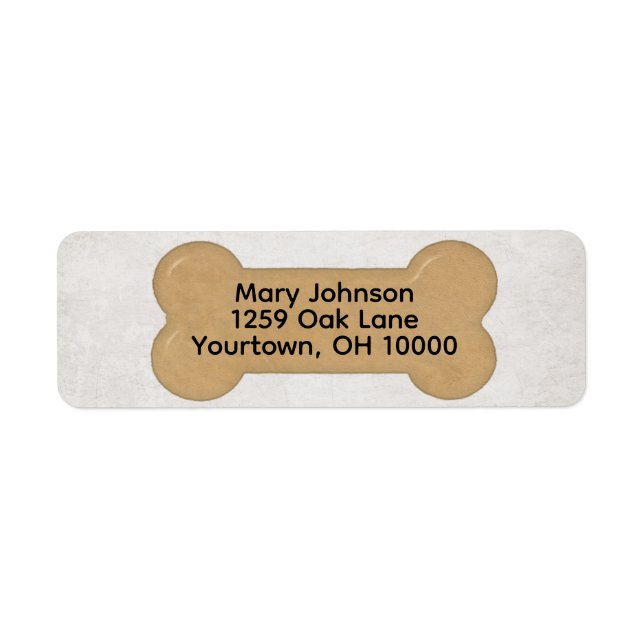 Brown Dog Bone with Text (Front)