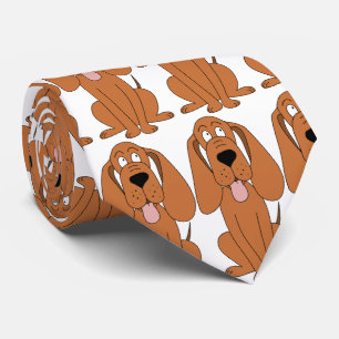Brown Dog Cartoon. Hound. Tie