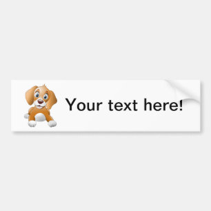 Brown dog clipart bumper sticker