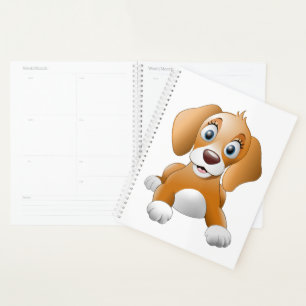 Brown dog clipart planner
