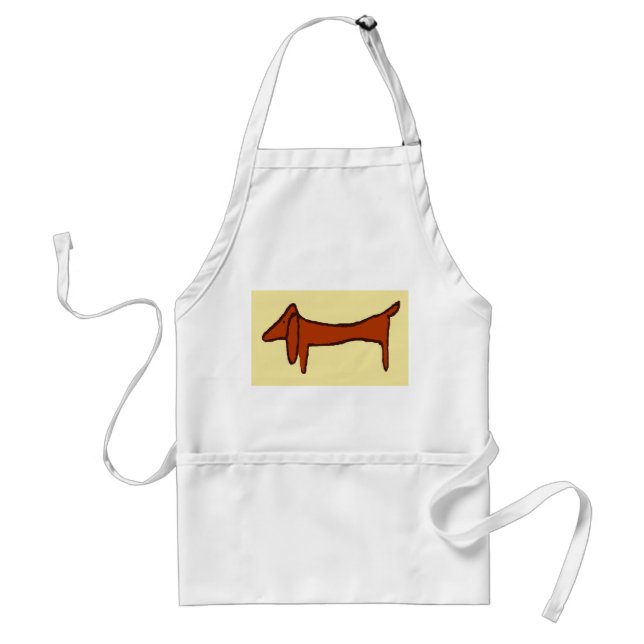 Brown Dog, Dachshund Standard Apron (Front)