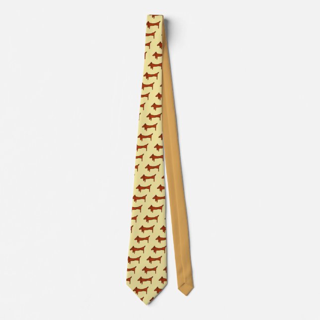 Brown Dog, Dachshund Tie (Front)