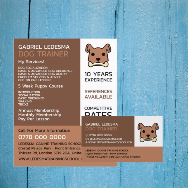 Brown Dog, Dog Trainer Business Card (Creator Uploaded)