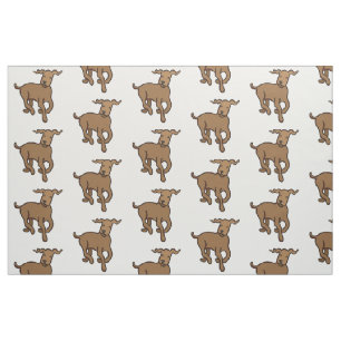 Brown dog fabric