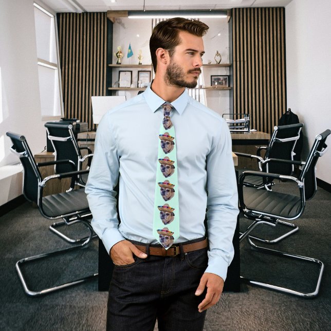 Brown Dog Face Chug Photo Tie (Creator Uploaded)