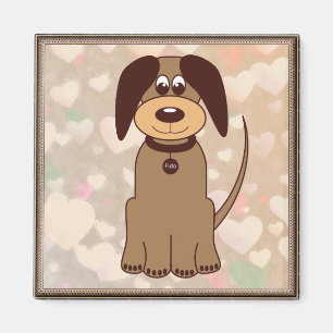 Brown Dog Fridge Magnet