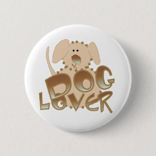 Brown Dog Lover Tshirts and Gifts 6 Cm Round Badge