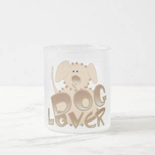 Brown Dog Lover Tshirts and Gifts Frosted Glass Coffee Mug
