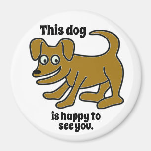 Brown dog magnet