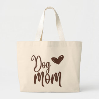 Brown Dog Mum Large Tote Bag