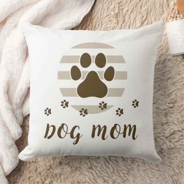Brown Dog Mum Love 20x20 Throw Pillow (Blanket)