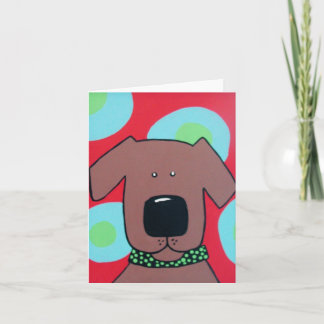 Brown Dog Note Card