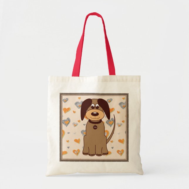 Brown Dog Tote Bag (Front)