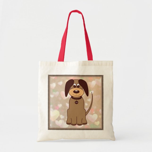 Brown Dog Tote Bag (Front)