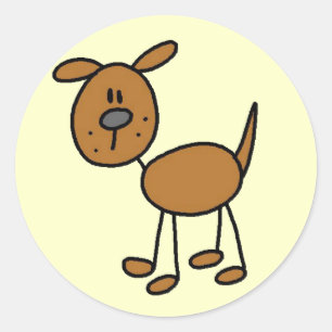 Brown Dog Tshirts and Gifts Classic Round Sticker