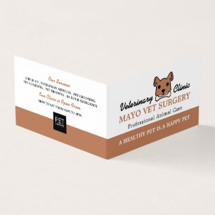 Brown Dog, Veterinarian, Veterinary Detailed Business Card