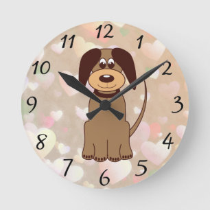 Brown Dog Wall Clock