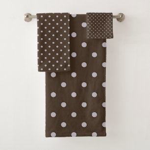 Brown Dot Gift  Bath Towel Set