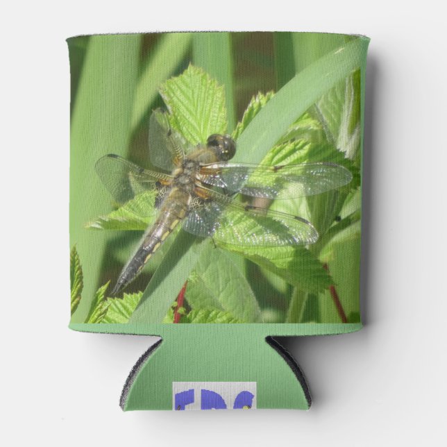 Brown Dragonfly Can Cooler (Front)