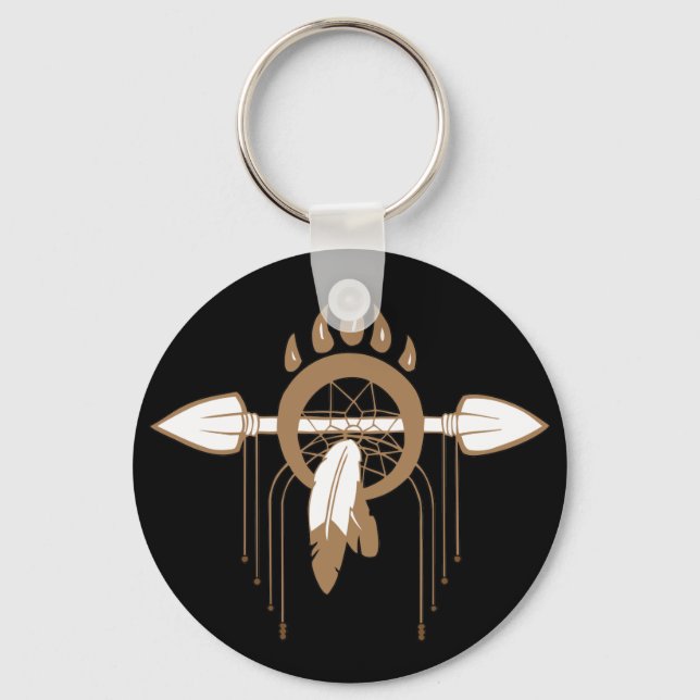 Brown Dreamcatcher Key Ring (Front)