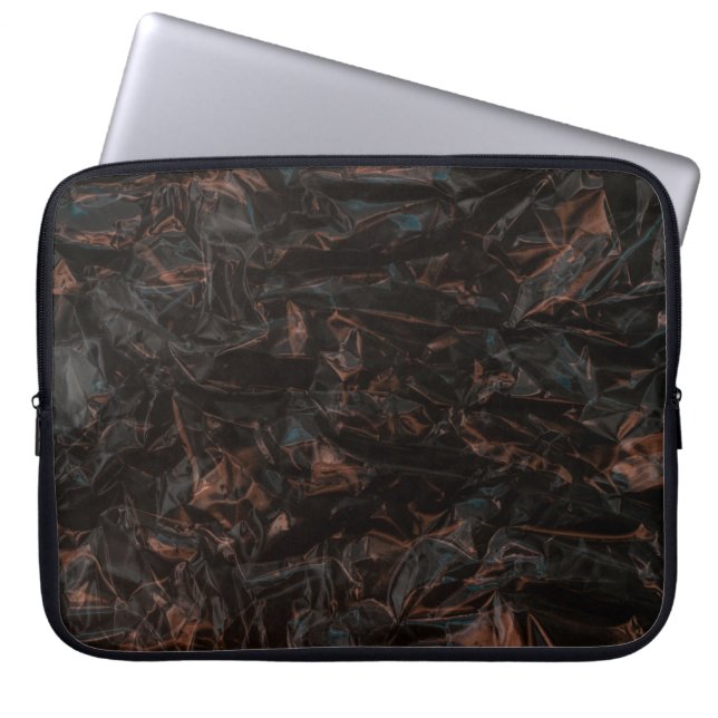 Brown dried leaves on ground laptop sleeve (Front)