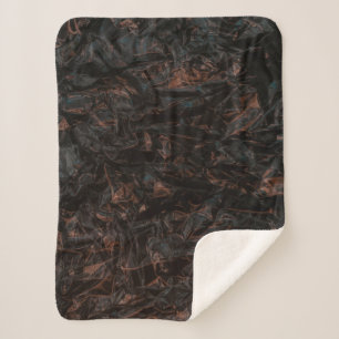 Brown dried leaves on ground sherpa blanket
