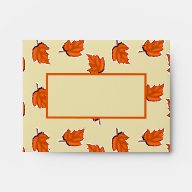 Brown dry leaves pattern envelope (Front)