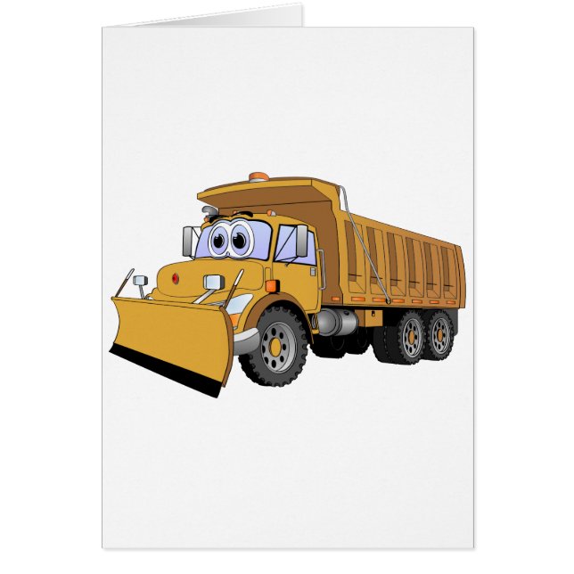 Brown Dump Truck Cartoon (Front)