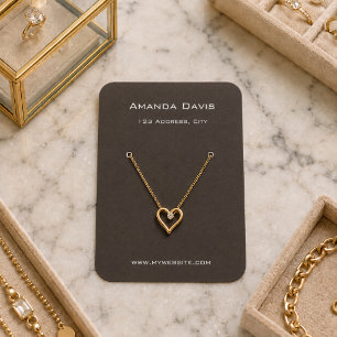 Brown earring jewellery photo QR display card