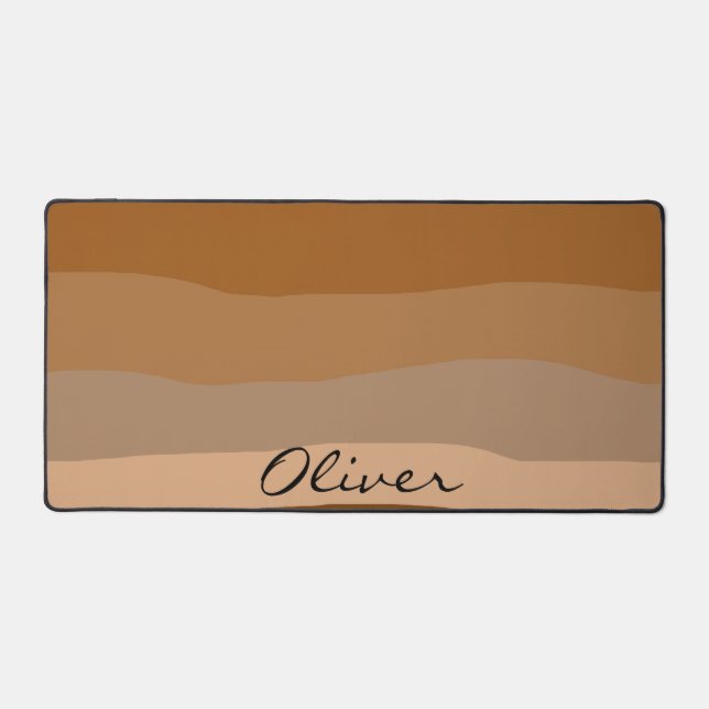Brown Earth Tone Desert Desk Mat (Front)