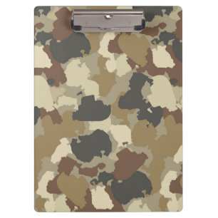 Brown Earth Tones Military Camouflage Clipboard