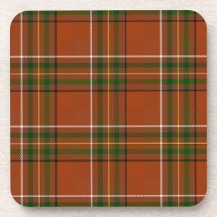 Brown Earthy Plaid Tartan Coaster