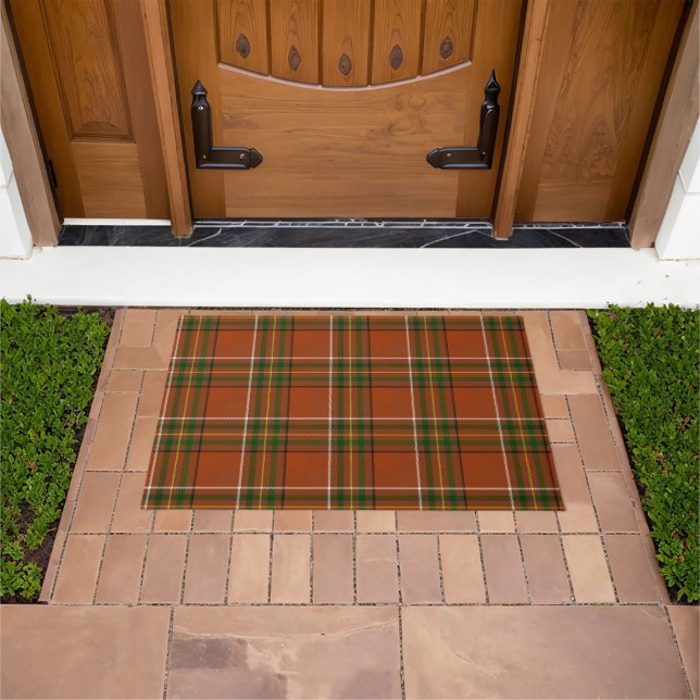 Brown Earthy Plaid Tartan  Doormat (Outdoor)