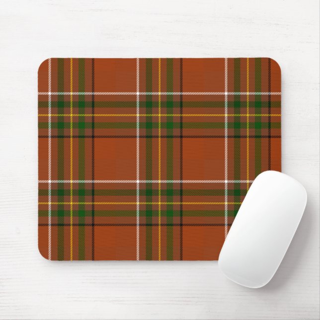 Brown Earthy Plaid Tartan  Mouse Pad (With Mouse)
