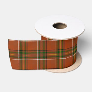 Brown Earthy Plaid Tartan Satin Ribbon