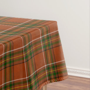 Brown Earthy Plaid Tartan  Tablecloth