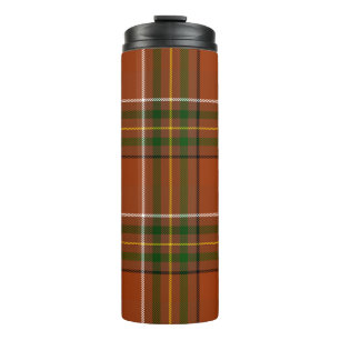 Brown Earthy Plaid Tartan  Thermal Tumbler