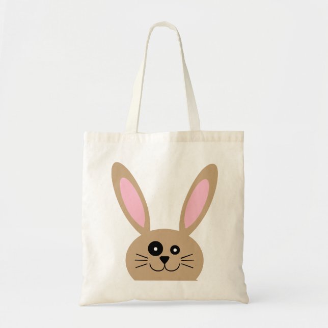 Brown Easter Bunny Tote Bag (Front)