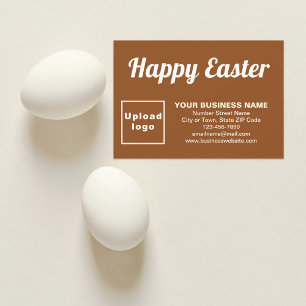 Brown Easter Business Flat Greeting Card
