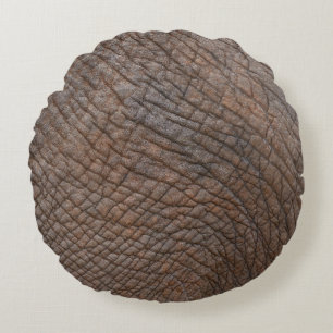 Brown elephant in close up photography round cushion
