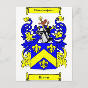 Brown (English) Coat of Arms Postcard