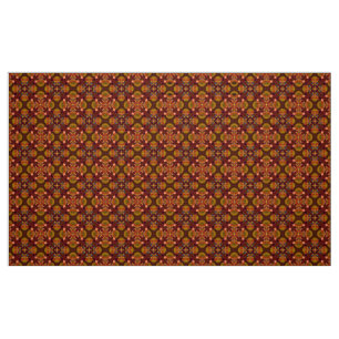 Brown ethnic pattern on fabric