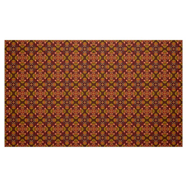 Brown ethnic pattern on fabric (Fat Quarter)
