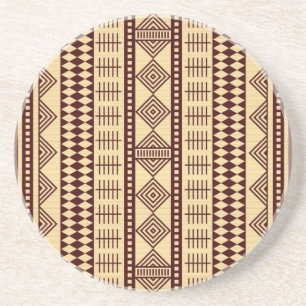 Brown ethnic texture coaster