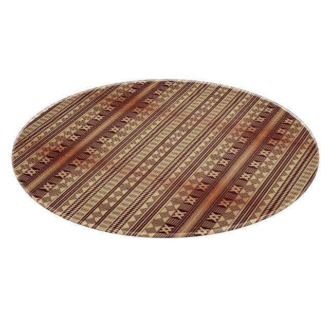 Brown ethnic texture cutting board (Corner)