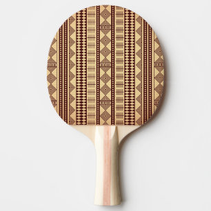 Brown ethnic texture ping pong paddle