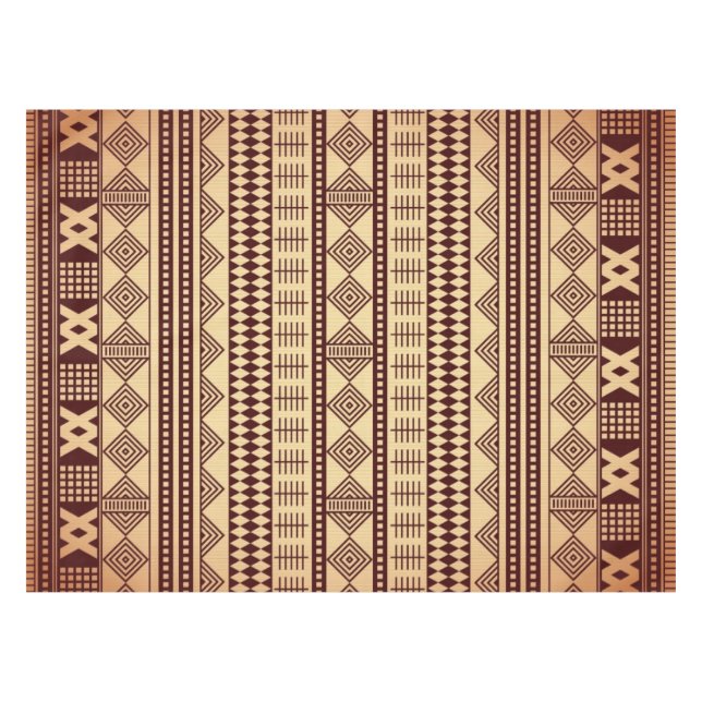 Brown ethnic texture tablecloth (Front (Horizontal))