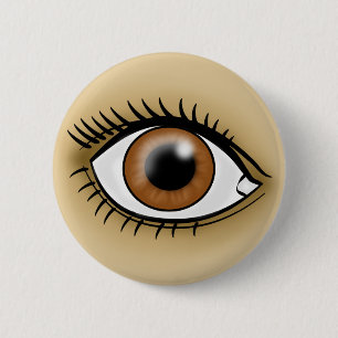 Brown Eye icon 6 Cm Round Badge