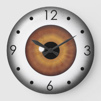 Brown Eyeball Iris Eye Custom Large Round Clock