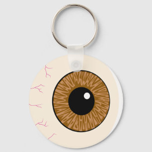 brown eyeball key ring
